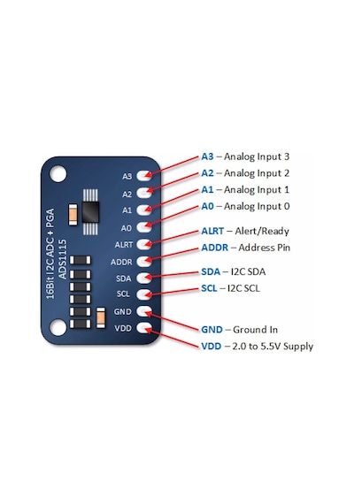 Ads1115 16 Bit I2c 4 Kanal Adc Arduino Modül