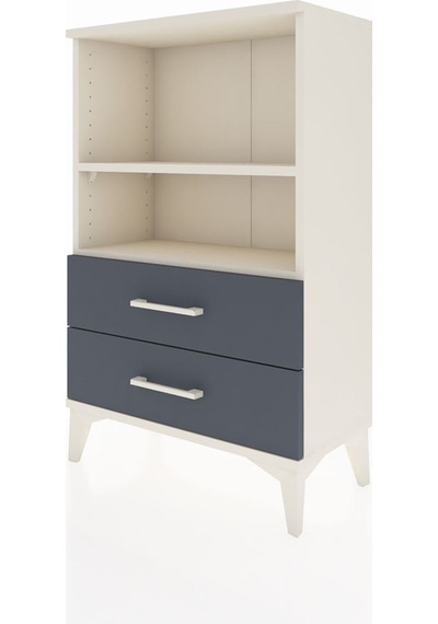 Arges Komodin 2 Raflı 2 Çekmeceli 60x30x96 Aytaşı-antrasit Aytaşı
