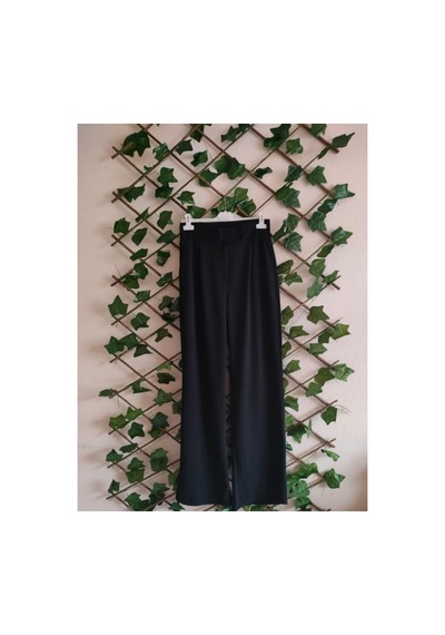 Çınar Boutique Cırt Cırt Detaylı Pantolon Siyah Siyah