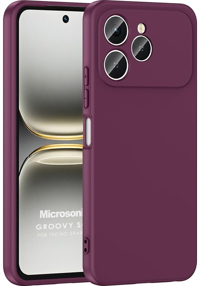 Microsonic Tecno Spark 40 Kılıf Groovy Soft Mor -