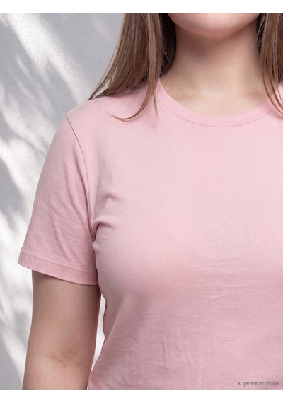 Lcwaıkıkı Curve Pembe Büyük Beden Soft Touch Kadın Tişört