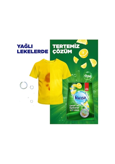 Rinso Toz Çamaşır Deterjanı Limon Ve Karbonat Renkliler Ve Beyazlar İçin 10 Kg X1