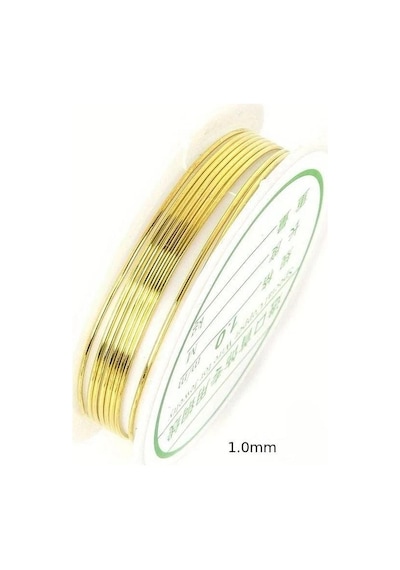 1.0 Mm Boncuk Dizme Teli El Yapımı Stil Ve Şekillendirme Teli Dıy Takı Ve Mücevher Teli Altın Renk Gold Tel