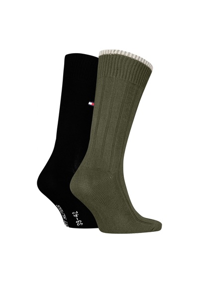 Tommy Hilfiger Th Men Sock 2p Struc Erkek Yeşil Çorap - S701236317 Yeşil