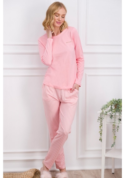 Pierre Cardin Pembe Çizgili Kadın Pijama Takımı