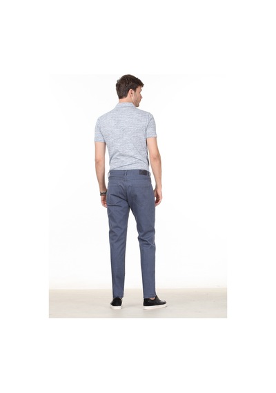 Ramsey Gri Düz Slim Fit Denim Pamuk Karışımlı Pantolon