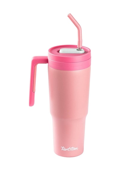 Tantitoni Pipetli Paslanmaz Çelik Termos Bardak 1.2lt Pembe Pembe