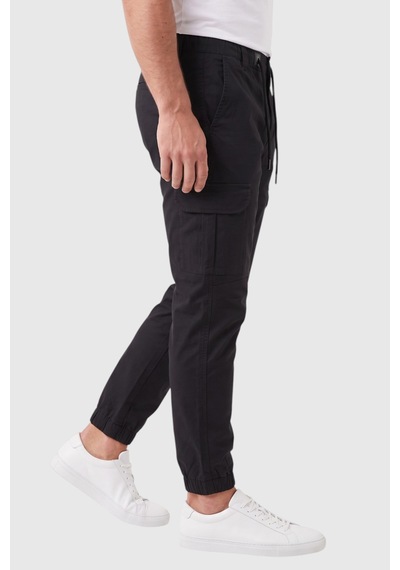 Deepsea Erkek Slim Fit Likralı Siyah Kargo Cepli Jogger Pantolon İpli Bel Lastikli Paça 2600589 Deepsea Erkek Slim Fit Likralı Siyah Kargo Cepli Jogger Pantolon İpli Bel Lastikli Paça 2600589