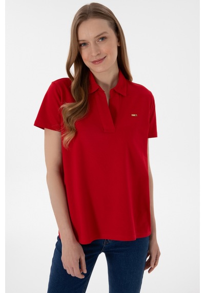 U.S. Polo Assn. Kadın Kırmızı Basic Polo Yaka Tişört 50305700-VR030 U.S. Polo Assn. Kadın Kırmızı Basic Polo Yaka Tişört 50305700-VR030
