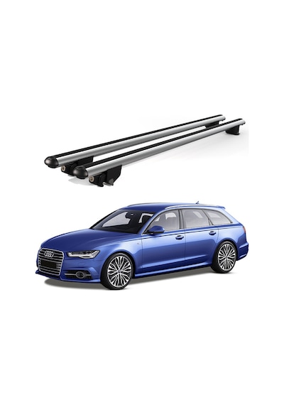 Kanca Audi A6 Avant 2012-2018 Uyumlu Gri Kilitli Ara Atkı 120cm Port Bagaj Tavan Barı