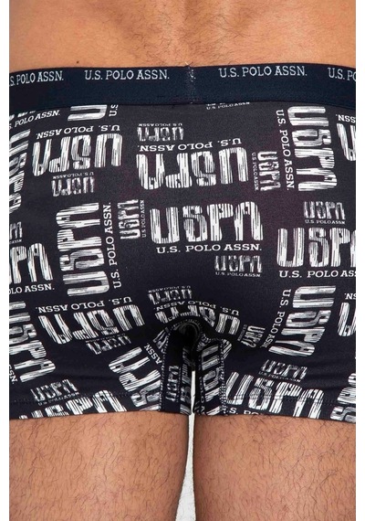 U.S. Polo Assn. Erkek Gri Melanj - Lacivert 2 Li Boxer 80350