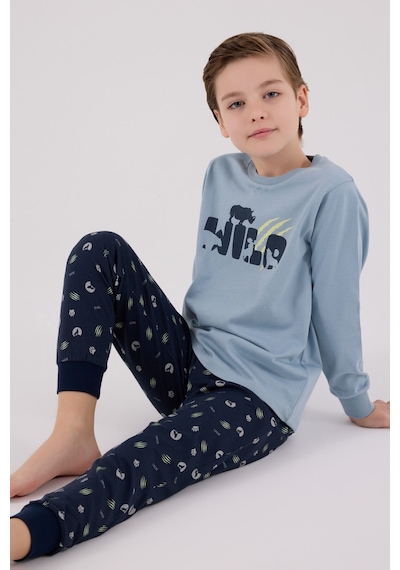 Rolypoly Erkek Çocuk Yeşil Pijama Takımı Rp3683-c-v2