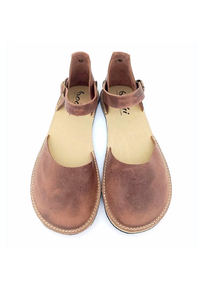 Bodhi Handcraft Kadın Barefoot Hakiki Deri Minimalist Günlük Sandalet El İmalatı Vizon