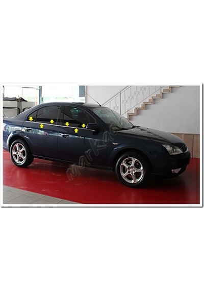 Ford Mondeo Krom Cam Çıtası 2001-2007 4 Parça Paslanmaz Çelik