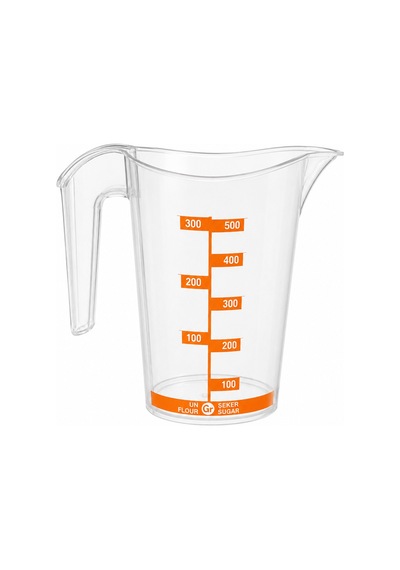 3'lü Set Kulplu Ölçü Kabı Seti 300 Ml -- 500 Ml -- 1000 Ml Pastacı Şeffaf - 905863498 Şeffaf