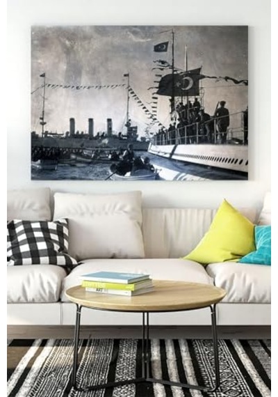 Pster15927 Eski Istanbul Boğaz Nostaljik Kanvas Tablo 21 X 30