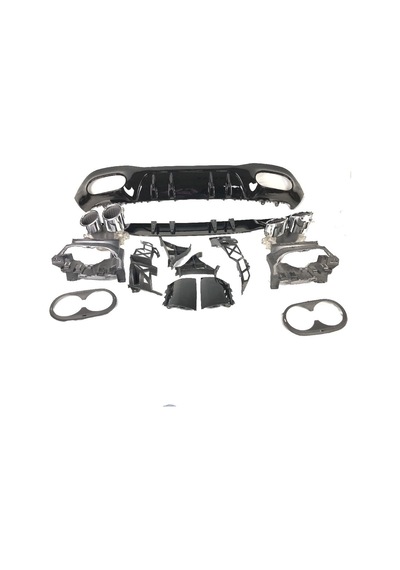 Mercedes W177 A45 Difüzör Ve Krom Egzoz Ucu Seti Hb 2018+