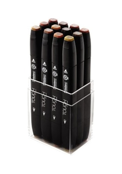 Touch Twin Marker Seti 12 Renk Ahşap Renkler