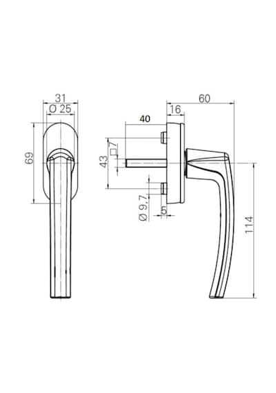 Roto Line Secustik Pimapen Pencere Kolu 7 Renk Seçeneği Roto Line Secustik Pimapen Pencere Kolu 7 Renk Seçeneği