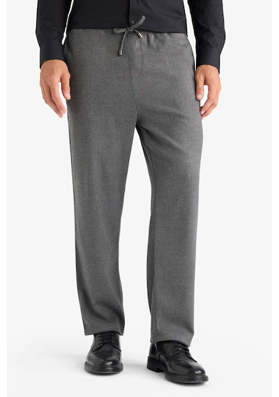 Defacto Pantolon Relax Fit Beli Bağcıklı Cepli Basic Düz Düz Paça B7336AX23WNAR162 Antrasit