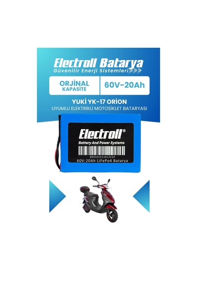 Yuki Yk-17 Orion Uyumlu Batarya Standart Kapasite Lifepo4 60v 20ah Elektrikli Motosiklet Bataryası