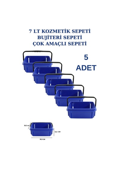 5 adet 7 Litre Kozmetik Sepeti Bijuteri Sepeti Kırtasiye Sepeti M