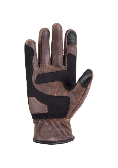 The Biker Jeans Retro Brown Korumalı Motosiklet Deri Eldiveni