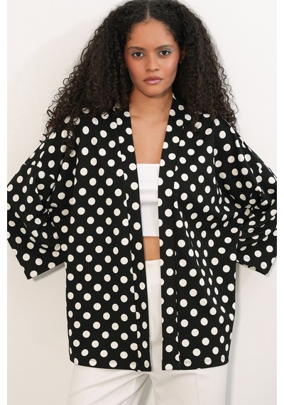 Hiccup Bdart Kadın Polyester-elastan Kimono Siyah