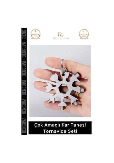 Tornavida Çok Amaçlı Paslanmaz Çelik Kompakt Fonksiyonel Pratik Kar Tanesi Tornavida Seti 18 İn 1