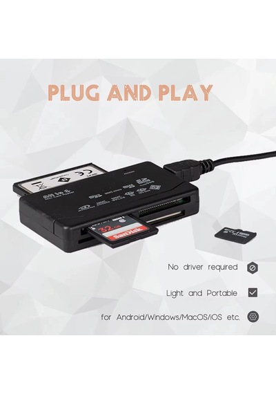 480 Mbps Hepsi Bir Arada Hafıza Kartı Okuyucu Usb 2.0 Harici Kart Okuyucu Sd All İn 1