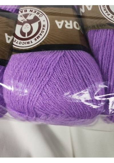 Angora Lila El Örgü İpi 3 Adet - Renk: 056
