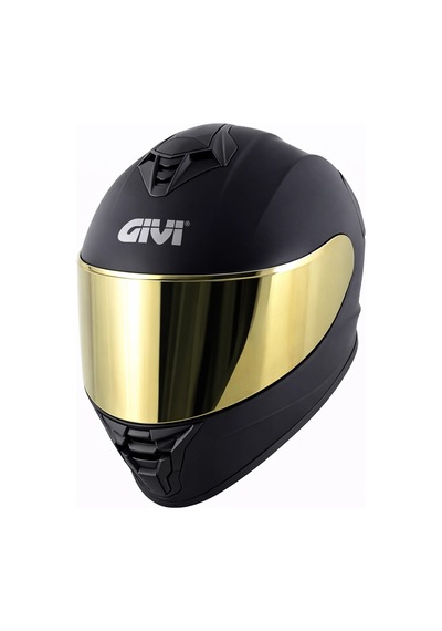Gıvı 50.x Mat Siyah Kask Sarı Vizör Mat Siyah