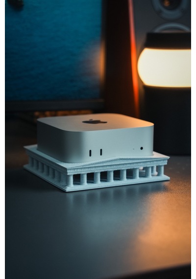 Apple Mac Mini Uyumlu Parthenon Tapınağı Tasarımlı Masaüstü Stand Ve Yükseltici Taban