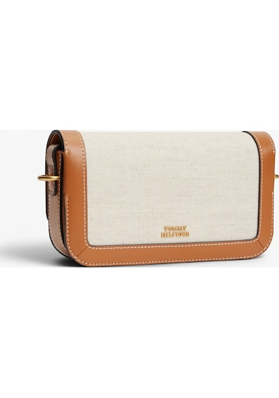 Tommy Hilfiger Th Scrıpt Flap Crossover Canvas Kadın Kahverengi Çanta - Aw0aw18737