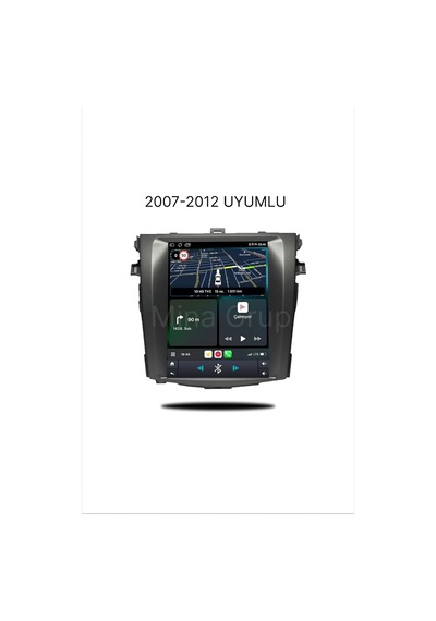 Toyota Corolla 2007-2012 Uyumlu 9.7 İnç Tesla Multimedya Carplay Geri Görüş Kamerası Hediye