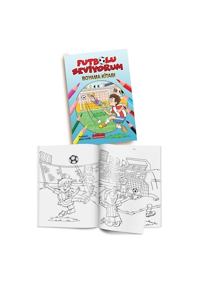 Futbolu Seviyorum Boyama Kitabı- Bordo Ressam