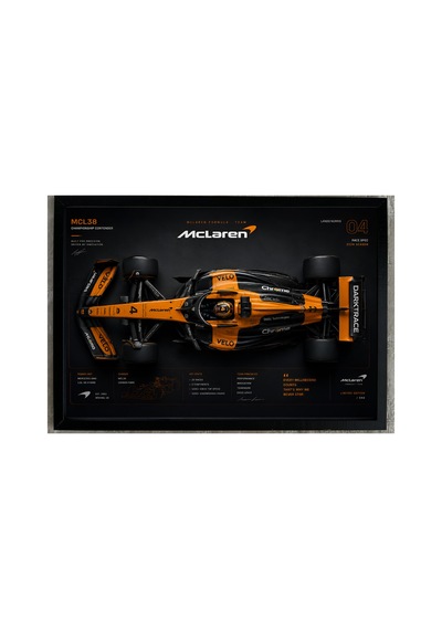 Mclaren Mcl38 Formula 1 Özel Tasarım Çerçeveli Poster