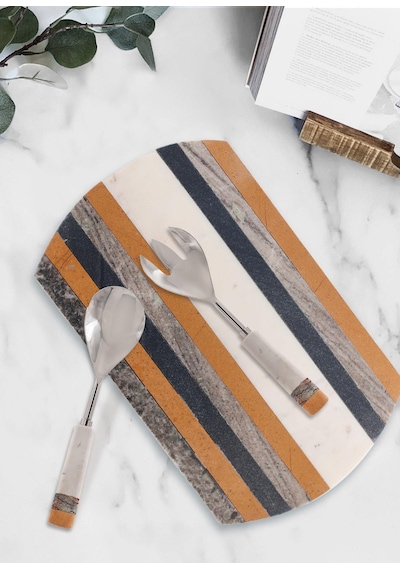 The Mia Snm0269 Mermer Salata Servisi 2 Li Set