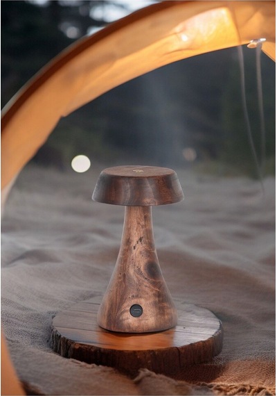 Morchella Şarjlı Wenge Masa Lambası