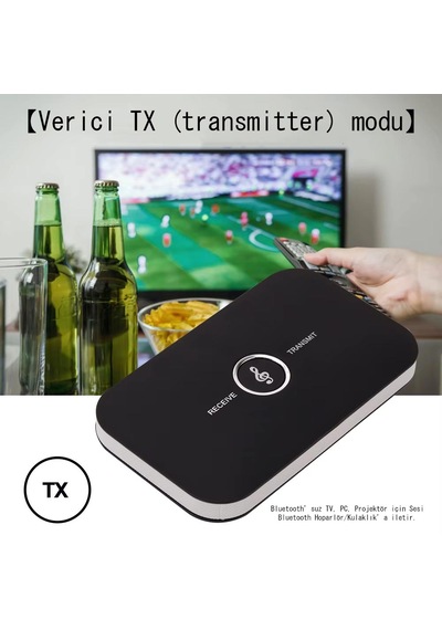 Cr19 Kablosuz 2in1 A2dp Bluetooth 5.0 Ses Adaptörü Alıcı-verici Transmitter-receiver Tv Pc Araç 3.5mm Aux Rca Kablo