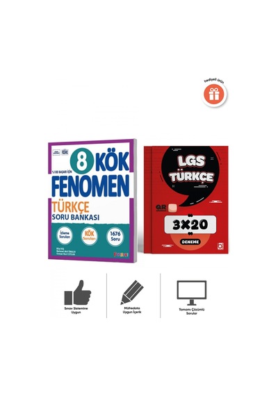 Fenomen 2027 8. Sınıf Lgs Kök Türkçe Soru Bankası Ve 3x20 Deneme Bigelio Yayıncılık