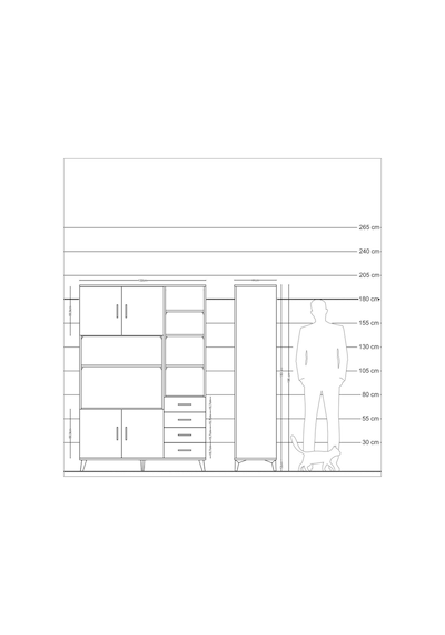 Hyperion Dolap 9 Raflı 4 Çekmeceli 4 Kapaklı 132x44x195 Çam-aytaşı/antrasit Aytası/antrasıt Hyperion Dolap 9 Raflı 4 Çekmeceli 4 Kapaklı 132x44x195 Çam-aytaşı/antrasit Aytası/antrasıt
