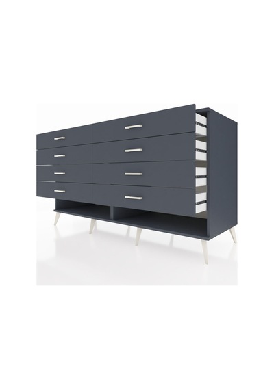 Kronos Konsol 8 Çekmeceli 176x59x99 Antrasit-antrasit Antrasit-antrasit