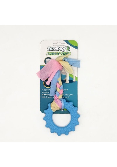 Eurodog - 155 - Puppy Toys Mavi Çark Diş - Edntrend - Kma Oyuncağı