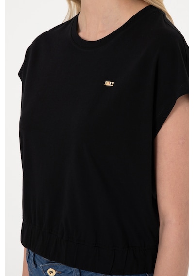 U.S. Polo Assn. Kadın Siyah Bisiklet Yaka Tişört 50305720-VR046