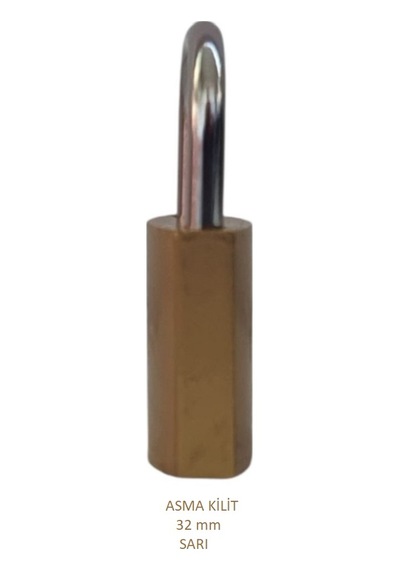 Adilon Asma Kilit, 32 Mm Sarı