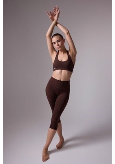Hıghrıse Comfortflex Yüksek Bel Kapri Spor & Aktif Yaşam Taytı-2837 Kahverengi