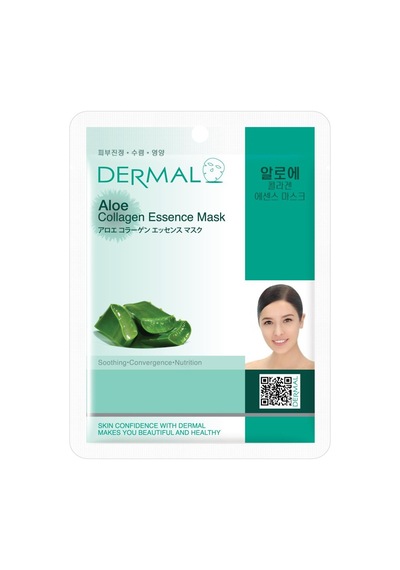 Dermal Aloe Vera Özlü Yatıştırıcı ve Nemlendirici Kolajen Maskesi 10'lu