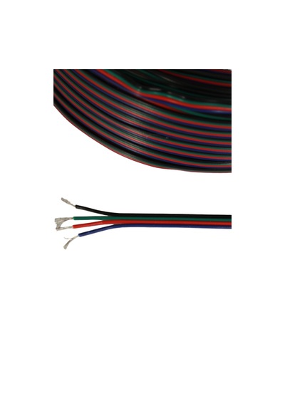 4 Pin Jst Elektrik Kablosu 4'lü Rgb Şerit Led Kablo 3x0,22mm Kalaylı %100 Bakır Kordon Kablo 100m