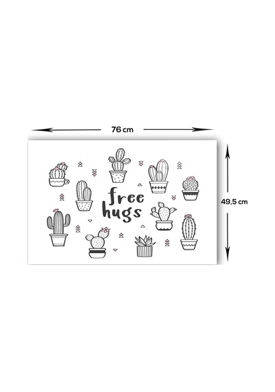 Decorita Free Hugs | Cam Ocak Arkası Koruyucu | 49,5cm x 76cm